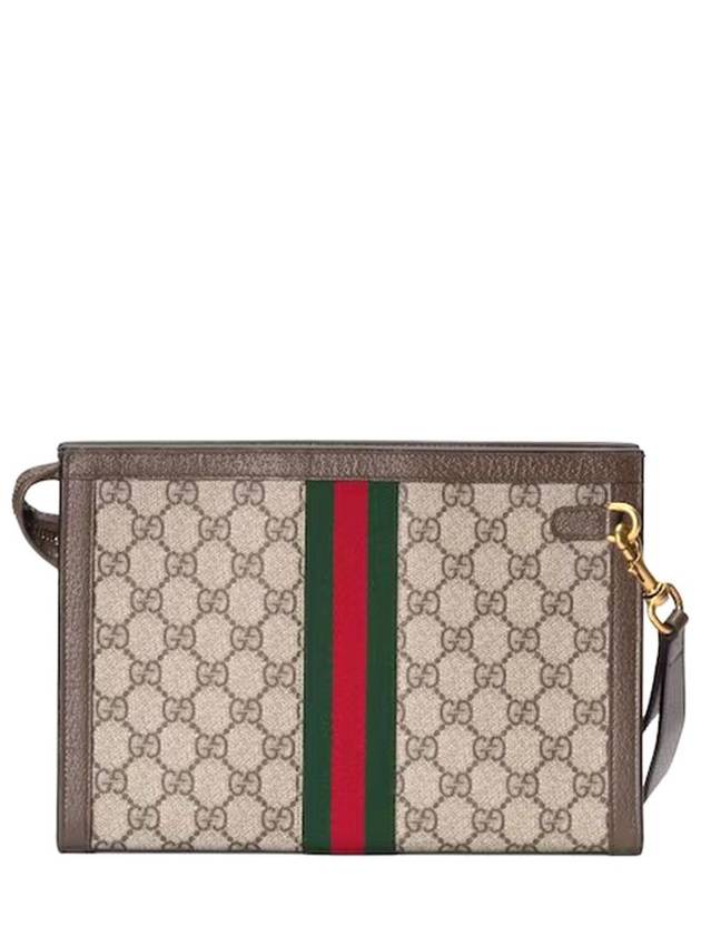 GG Supreme Canvas Ophidia Clutch Bag Beige Ebony - GUCCI - BALAAN 3