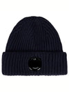 Lens Wappen Wool Beanie Navy - CP COMPANY - BALAAN 2