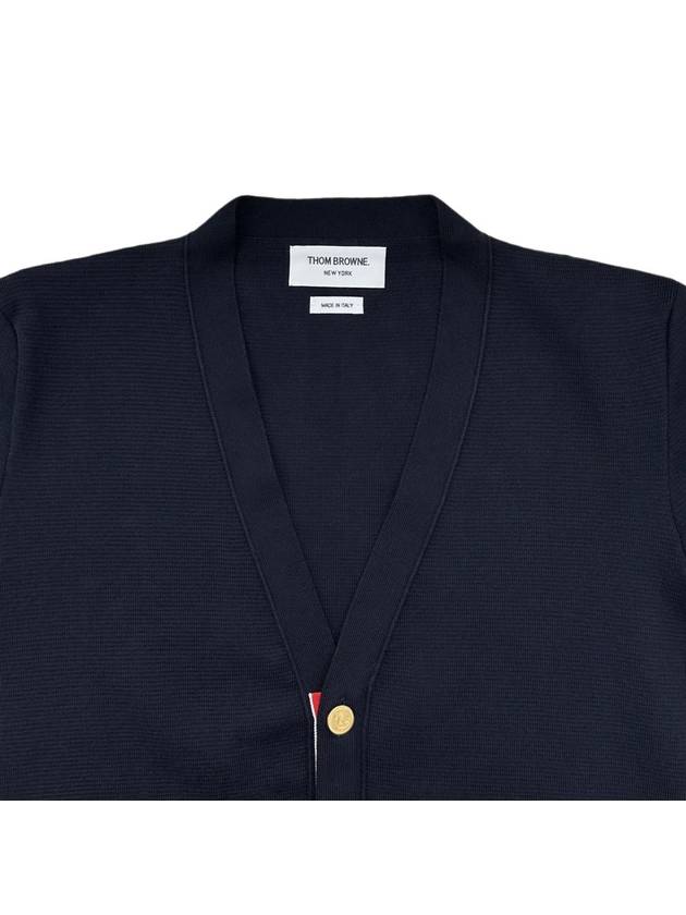 Milano Stitch 4 Bar Cardigan Navy - THOM BROWNE - BALAAN 4