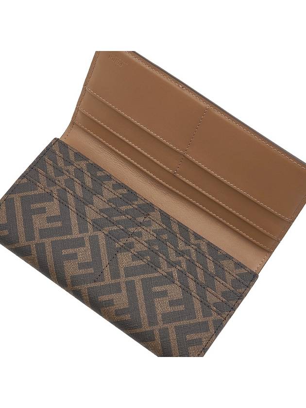 Continental FF Motif Fabric Long Wallet Brown - FENDI - BALAAN 8