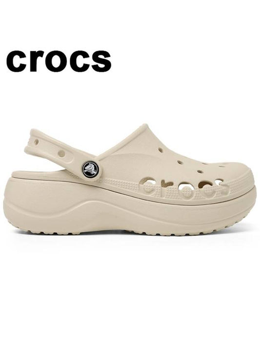 Clog Baya Platform Women s Sandals Winter White Beige Series 208186 11S - CROCS - BALAAN 1