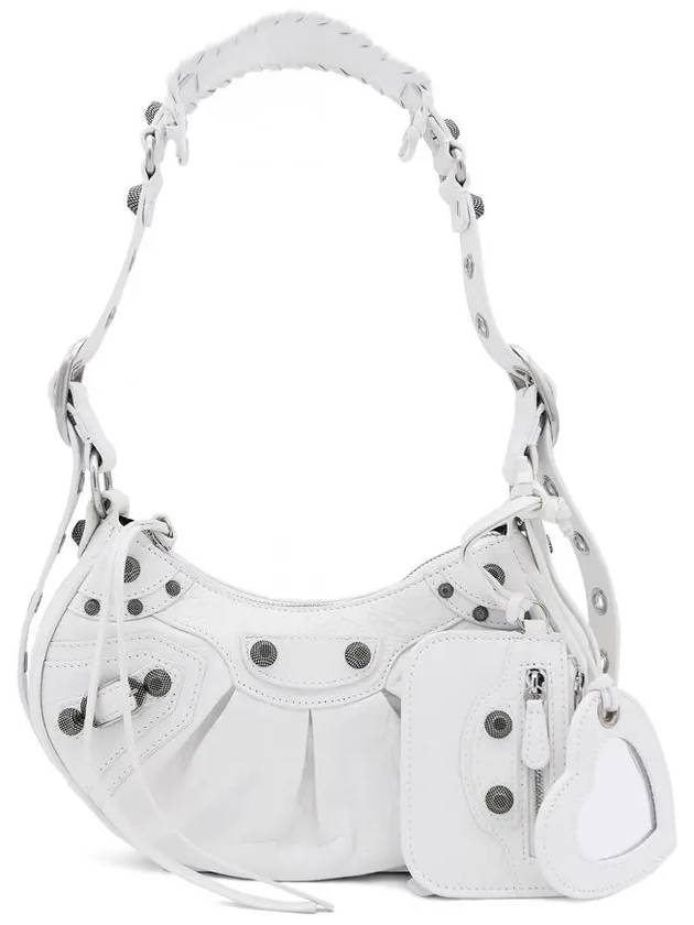 Le Cagole XS Lambskin Shoulder Bag White - BALENCIAGA - BALAAN 2