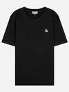 Chillax Fox Patch Regular Short Sleeve T-Shirt Black - MAISON KITSUNE - BALAAN 2