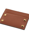 Rockstud Card Wallet Brown - VALENTINO - BALAAN 8