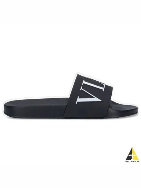 4Y0S0873 SYE 0NI 4Y2S0873 Rubber Rockstud Slide Sandals - VALENTINO - BALAAN 1