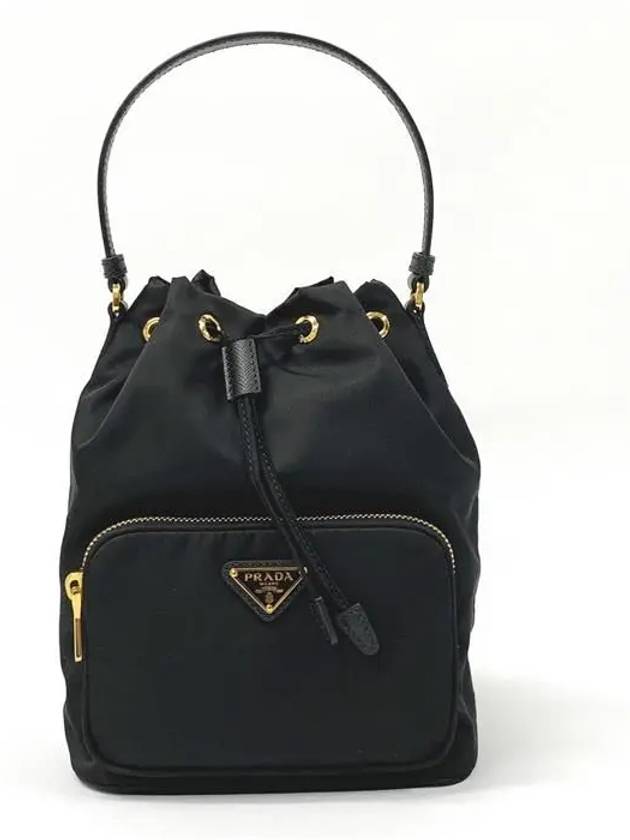 Duet Re-Nylon Bucket Bag Black - PRADA - BALAAN 3