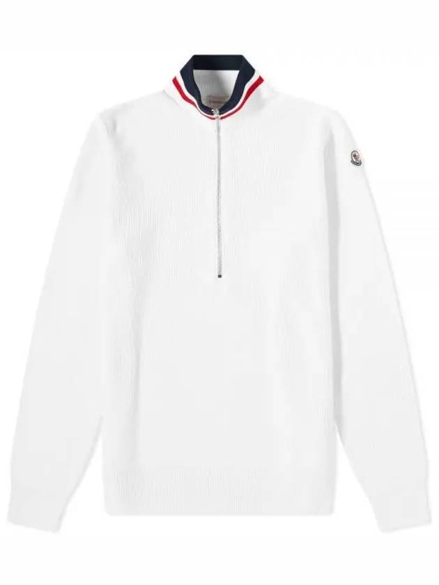 Ciclista Striped Neck Knit Top Ivory - MONCLER - BALAAN 1