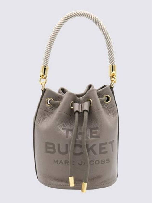 The Leather Bucket Bag Beige Grey - MARC JACOBS - BALAAN 1