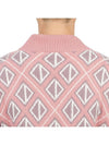 CD Diamond Motif Pattern Wool Knit Top Pink - DIOR - BALAAN 8