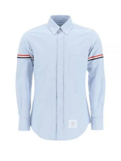 Armband Oxford Long Sleeve Shirt Light Blue - THOM BROWNE - BALAAN 2