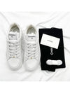 23A Sneakers Gold Logo Lettering White G45085 - CHANEL - BALAAN 10