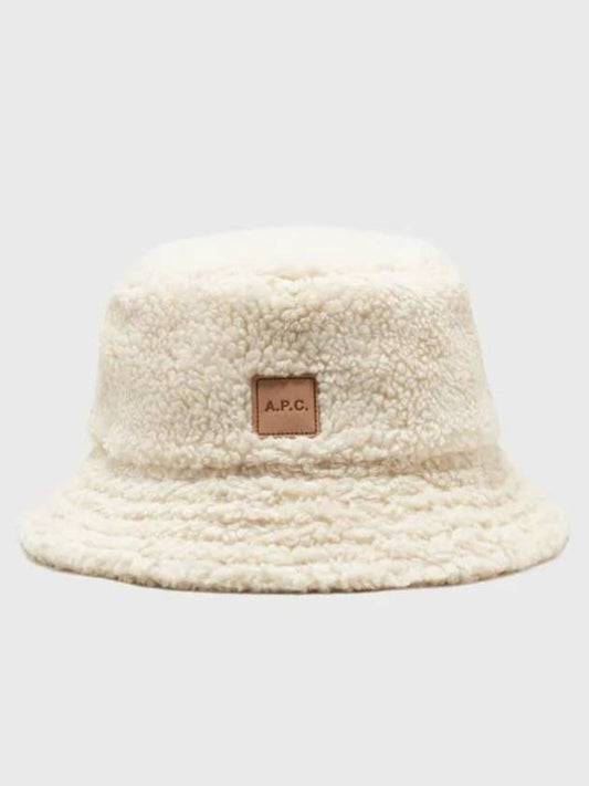 Mark Faux Shearling Bucket Hat Ecru - A.P.C. - BALAAN 2