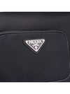 triangle logo nylon pocket shoulder bag black - PRADA - BALAAN.