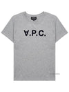 VPC Navy Logo Cotton Short Sleeve T-Shirt Grey - A.P.C. - BALAAN 11