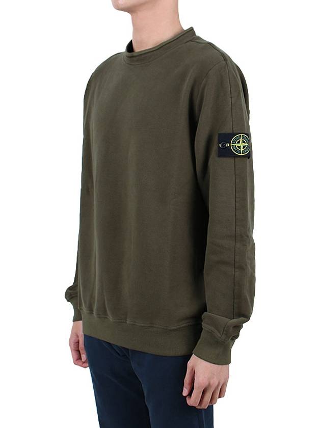 Stretch Cotton Fleece Mock Turtleneck Sweatshirt Olive Green - STONE ISLAND - BALAAN 4