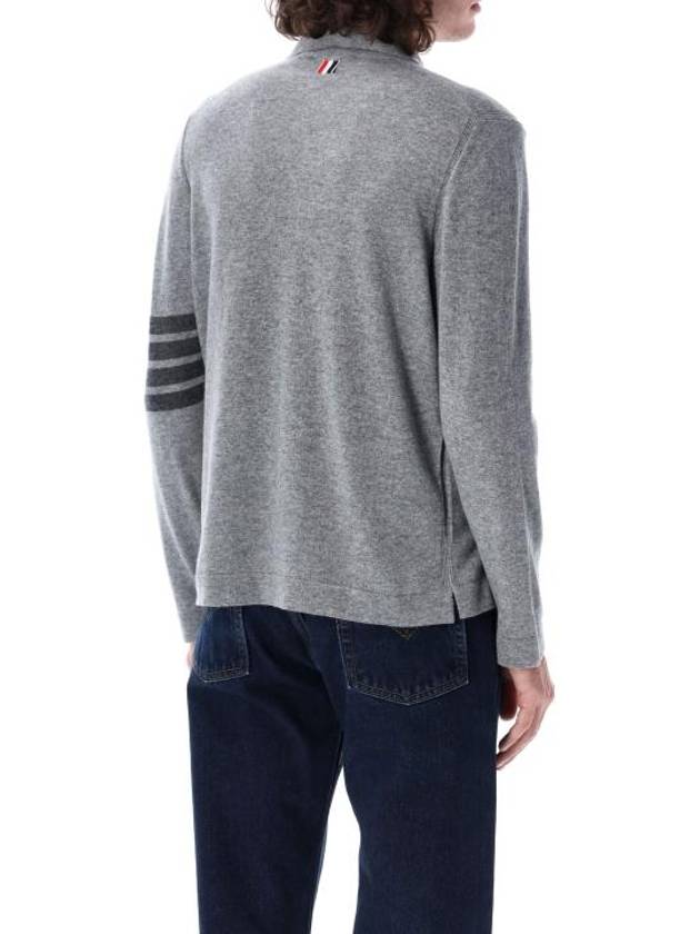 4 Bar Stripe Cashmere Cardigan Grey - THOM BROWNE - BALAAN 3