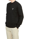 Embroidered Logo Cashmere Knit Top Black - PRADA - BALAAN 6