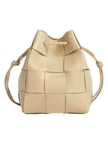 Intrecciato Cassette Small Bucket Bag Porridge - BOTTEGA VENETA - BALAAN 1