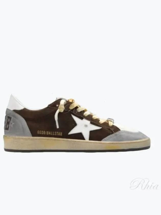 Ball Star Leather Low Top Sneakers Brown - GOLDEN GOOSE - BALAAN 2