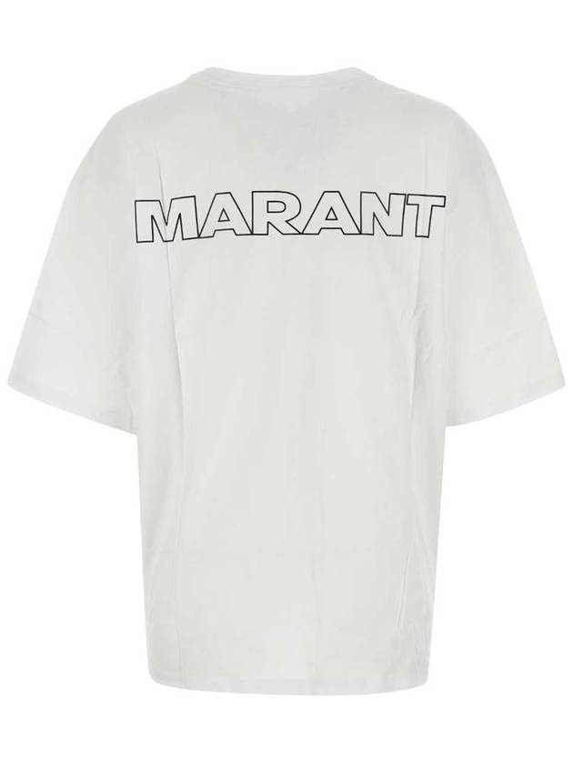 Guizy Back Logo Cotton Short Sleeve T-Shirt White - ISABEL MARANT - BALAAN 3