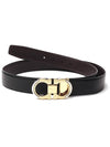 Reversible Leather Belt Black Brown - SALVATORE FERRAGAMO - BALAAN 2