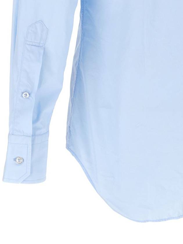 Men's Poplin Grosgrain Armband Classic Long Sleeve Shirt Blue - THOM BROWNE - BALAAN 5