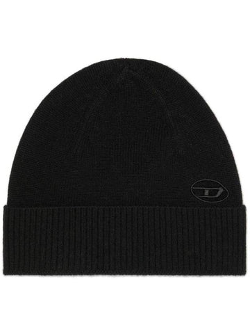 K-Rev Wool Beanie Black - DIESEL - BALAAN 1