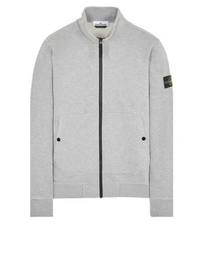 Men's Wappen Patch Cotton Zip Up Jacket Grey - STONE ISLAND - BALAAN 2