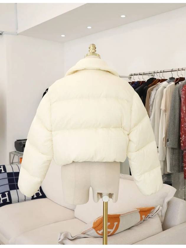 Cropped nylon down jacket vanilla 36 ML719 13FO F0032 - MIU MIU - BALAAN 3