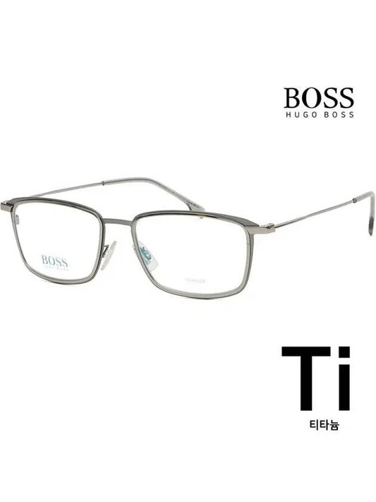 Hugo Boss titanium glasses frame BOSS1197 R81 lightweight square metal - HUGO BOSS - BALAAN 1