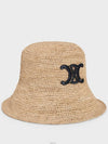 Triomphe Raffia Bucket Hat Natural Black - CELINE - BALAAN 4