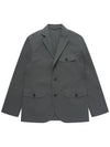 Cotton Flap Pocket Jacket Charcoal - SOLEW - BALAAN 1