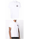 Embroidered Logo Short Sleeve Polo Shirt White - MONCLER - BALAAN 5