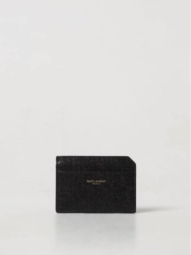 Paris Open Card Wallet Black - SAINT LAURENT - BALAAN 1