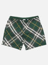 Check Twill Swim Shorts Green - BURBERRY - BALAAN 2