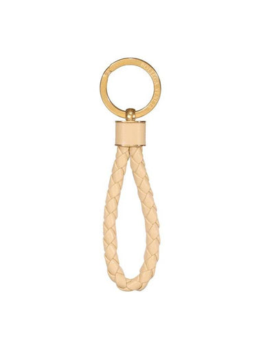 Intrecciato Lambskin Key Holder Porridge - BOTTEGA VENETA - BALAAN 1