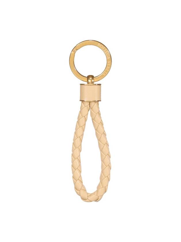 Intrecciato Lambskin Key Holder Porridge - BOTTEGA VENETA - BALAAN 1