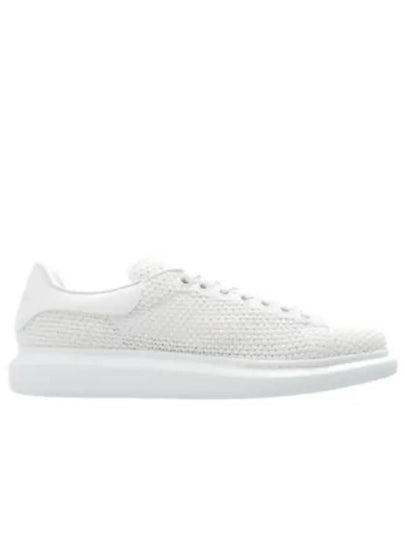 Round Toe Knitted Low Top Sneakers White - ALEXANDER MCQUEEN - BALAAN 2