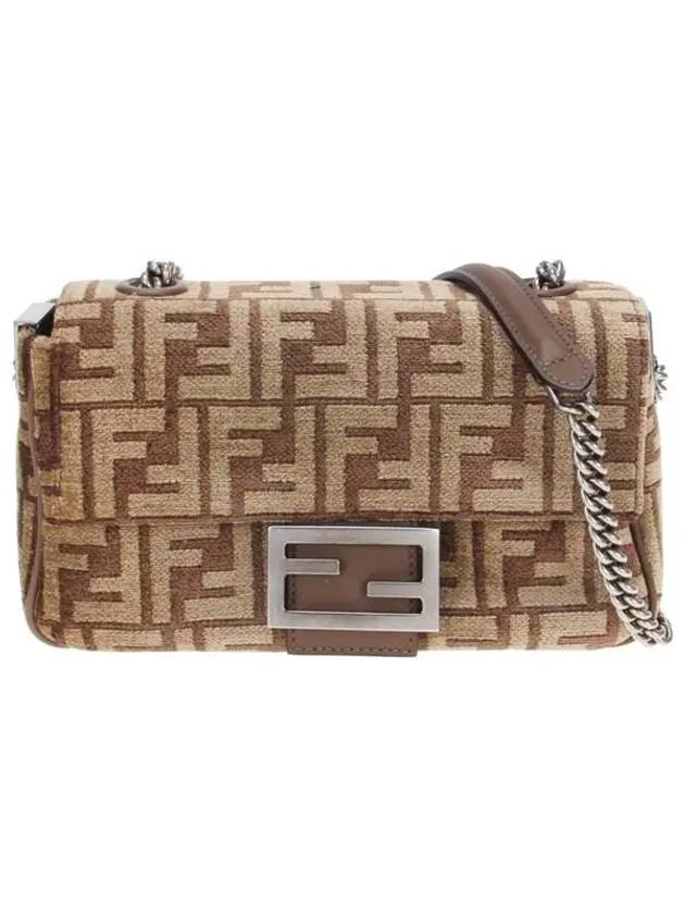 Baguette Chain Medium Shoulder Bag Brown - FENDI - BALAAN 2