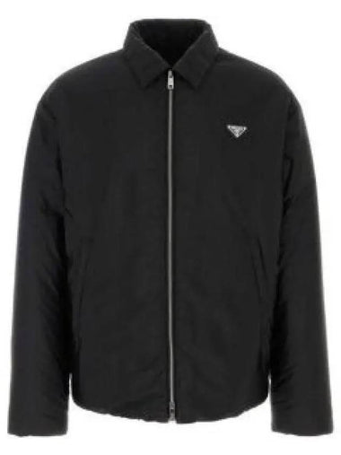 Re nylon zip up jacket black - PRADA - BALAAN 1