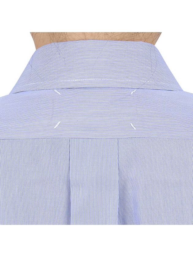 Stitched Cotton Long Sleeve Shirt Pale Blue - MAISON MARGIELA - BALAAN 10