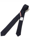 Three Stripes Classic RWB Selvedge Super 120 Count Wool Tie Navy - THOM BROWNE - BALAAN 3