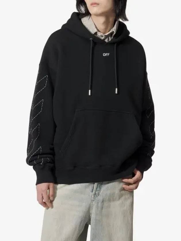 Stitch Arrow Skate Hoodie Black - OFF WHITE - BALAAN 2