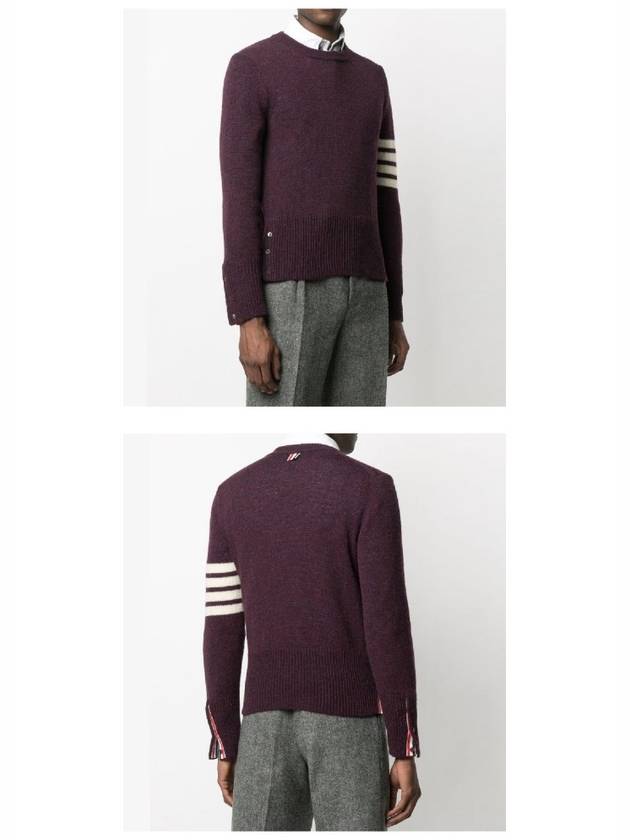 Diagonal Armband Knit Top Burgundy - THOM BROWNE - BALAAN 6