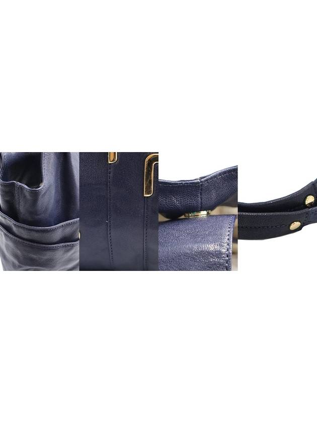 Michael Kors 30H91BRT3L Navy Saffiano Gold Shoulder Bag - MICHAEL KORS - BALAAN 9