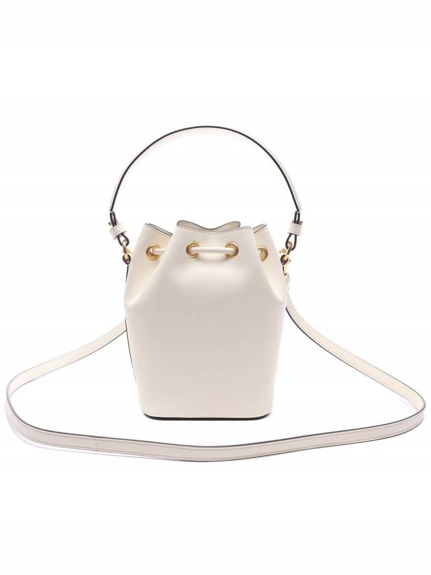 Mini drawstring V logo signature bucket bag ivory 5W2P0Z44VNL098 - VALENTINO - BALAAN 5