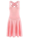 Flare Midi Dress Pink - ALAIA - BALAAN 1