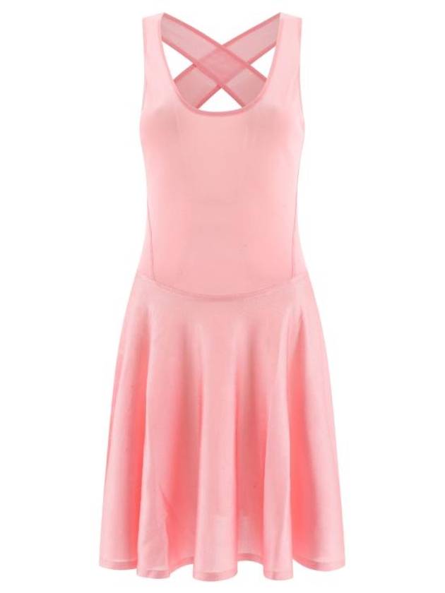 Flare Midi Dress Pink - ALAIA - BALAAN 1