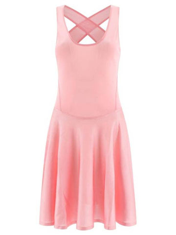 Flare Midi Dress Pink - ALAIA - BALAAN 1