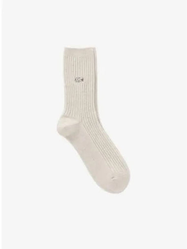 Women s Cashmere Blend Rib Tissue Medium Neck Socks RA288E 54NFJ Domestic Product GQ2N24100235836 - LACOSTE - BALAAN 1